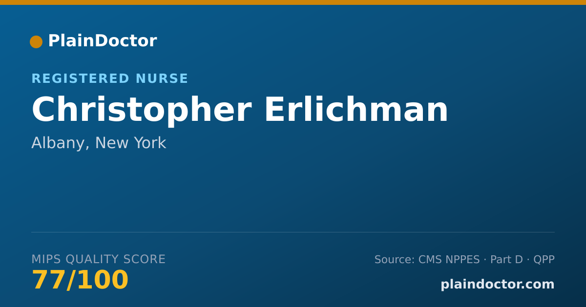 Shareable card for Christopher Erlichman - Registered Nurse, Albany, NY