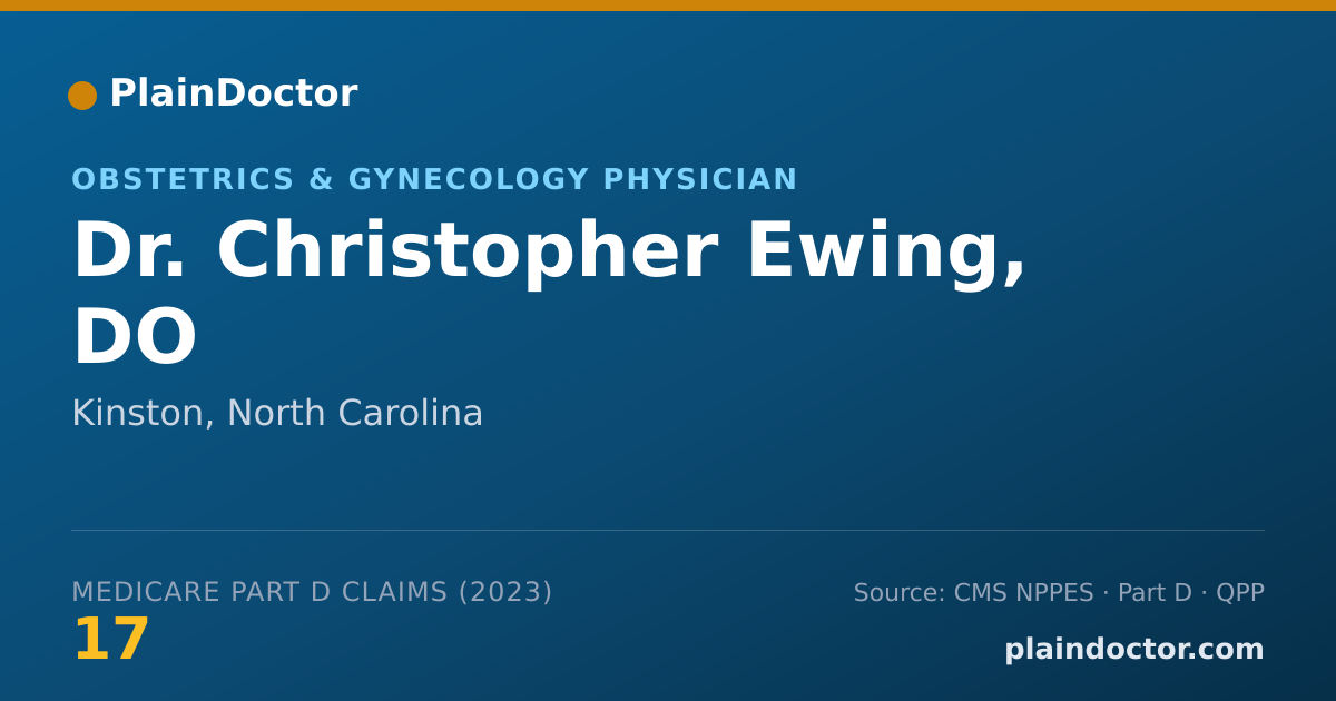 Shareable card for Christopher Ewing, DO - Obstetrics & Gynecology Physician, Kinston, NC