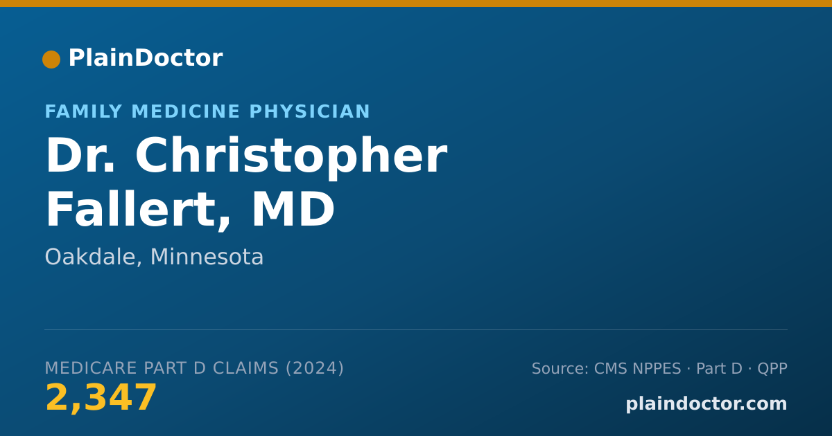 Shareable card for Christopher Fallert, MD - Family Medicine Physician, Oakdale, MN