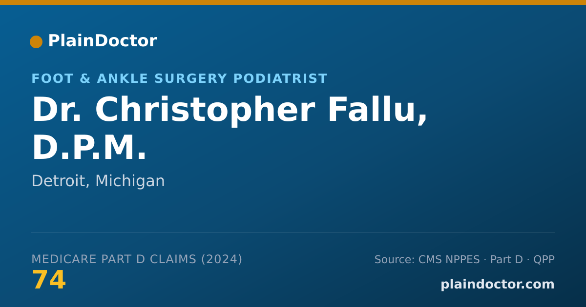 Shareable card for Christopher Fallu, D.P.M. - Foot & Ankle Surgery Podiatrist, Detroit, MI