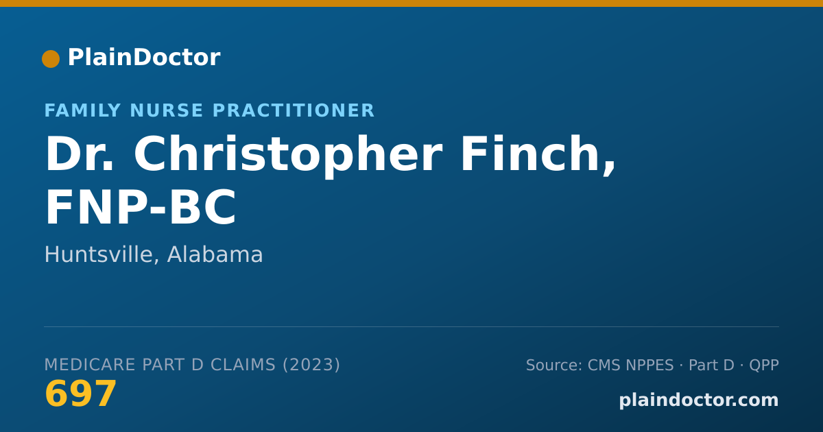 Shareable card for Christopher Finch, FNP-BC - Family Nurse Practitioner, Huntsville, AL
