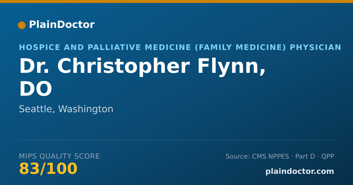 Shareable card for Christopher Flynn, DO - Hospice and Palliative Medicine (Family Medicine) Physician, Seattle, WA