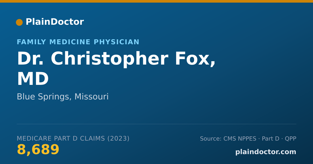 Shareable card for Christopher Fox, MD - Family Medicine Physician, Blue Springs, MO