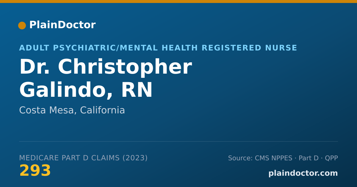 Shareable card for Christopher Galindo, RN - Adult Psychiatric/Mental Health Registered Nurse, Costa Mesa, CA