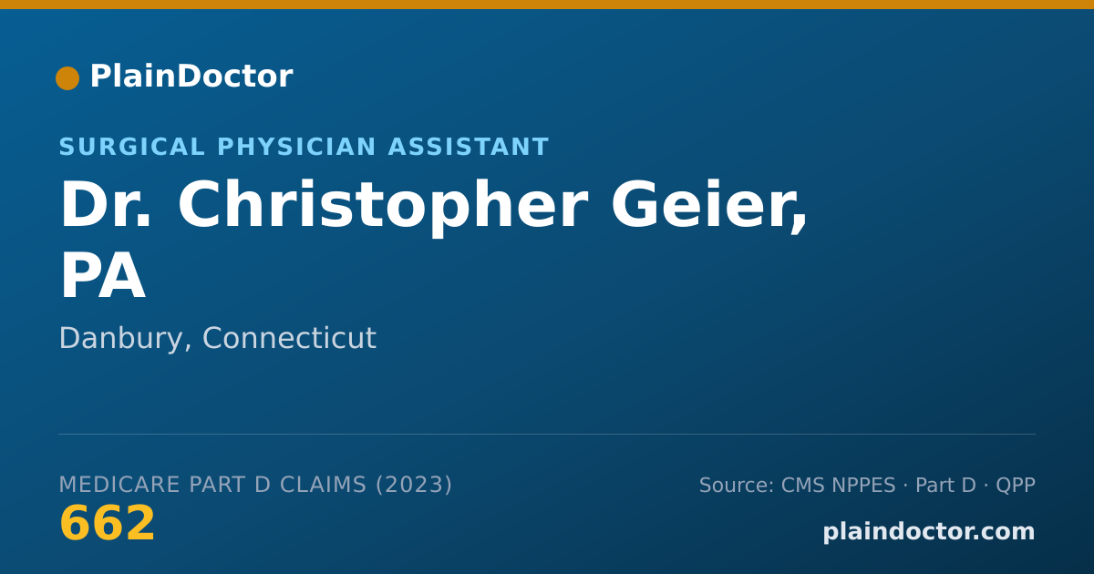 Shareable card for Christopher Geier, PA - Surgical Physician Assistant, Danbury, CT
