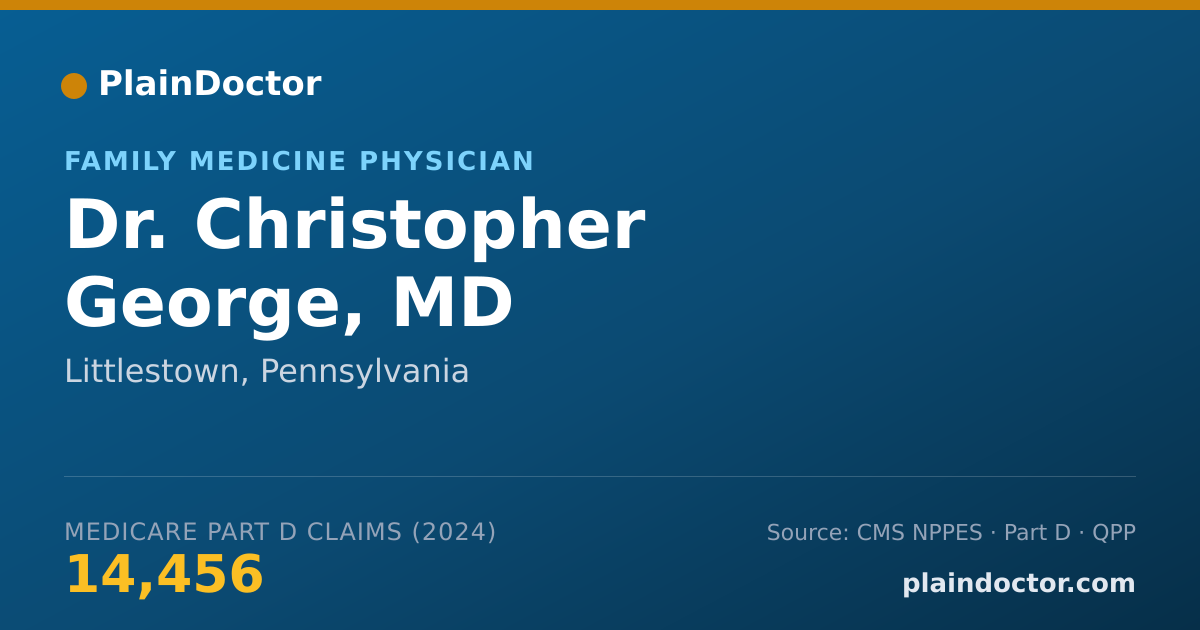 Shareable card for Christopher George, MD - Family Medicine Physician, Littlestown, PA