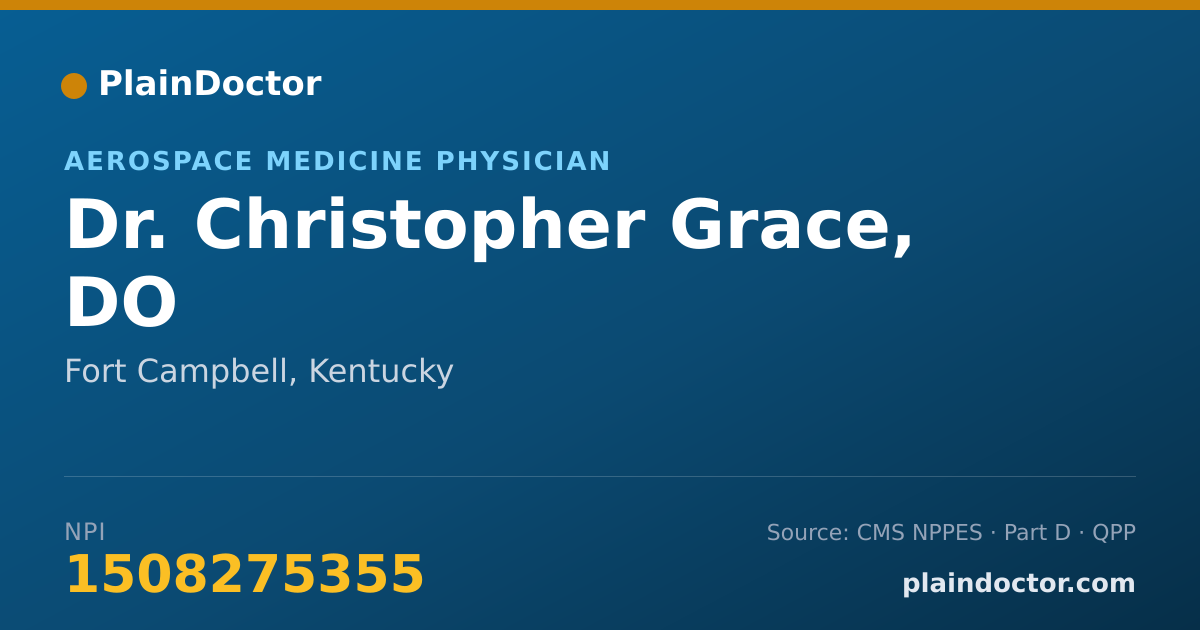 Shareable card for Christopher Grace, DO - Aerospace Medicine Physician, Fort Campbell, KY