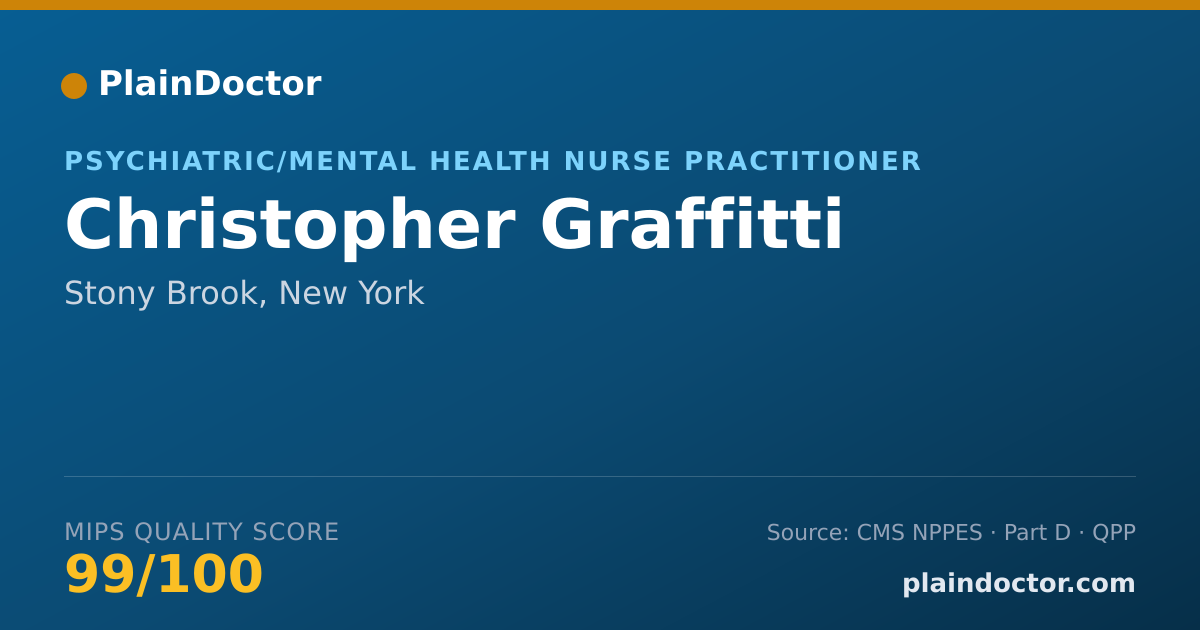 Shareable card for Christopher Graffitti - Psychiatric/Mental Health Nurse Practitioner, Stony Brook, NY