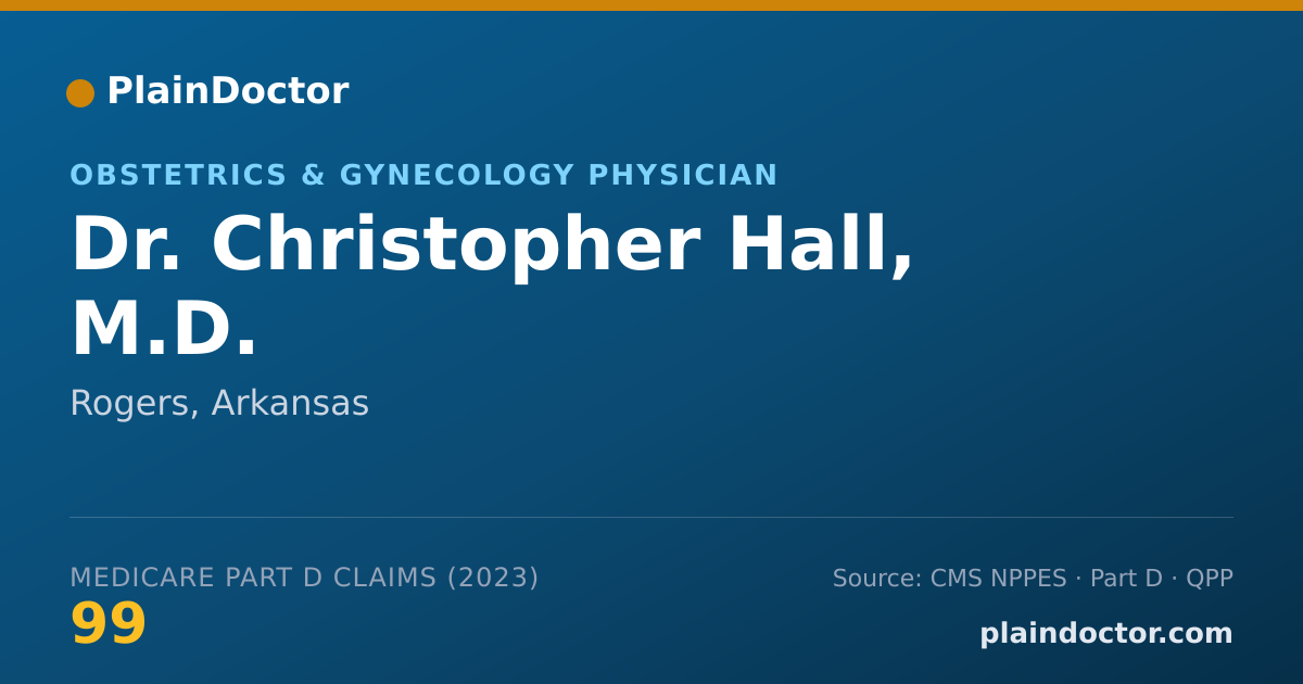 Shareable card for Christopher Hall, M.D. - Obstetrics & Gynecology Physician, Rogers, AR