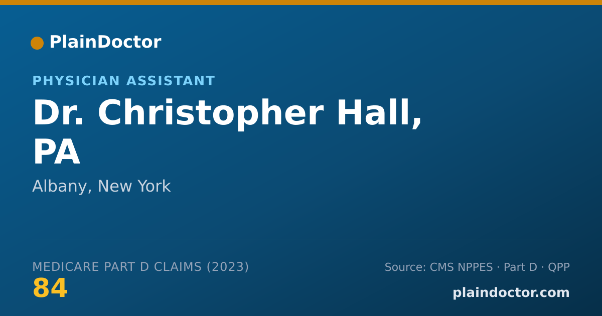 Shareable card for Christopher Hall, PA - Physician Assistant, Albany, NY