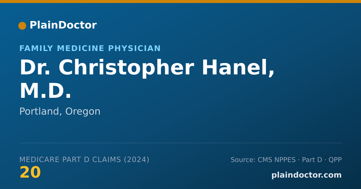 Shareable card for Christopher Hanel, M.D. - Family Medicine Physician, Portland, OR