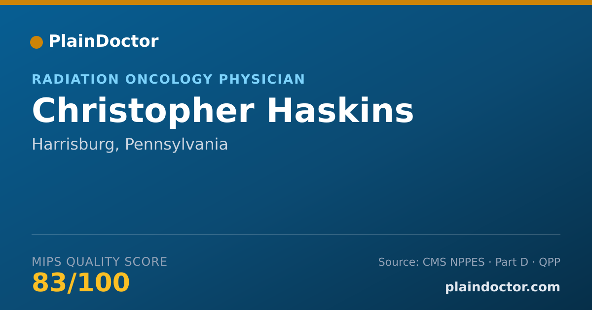 Shareable card for Christopher Haskins - Radiation Oncology Physician, Harrisburg, PA