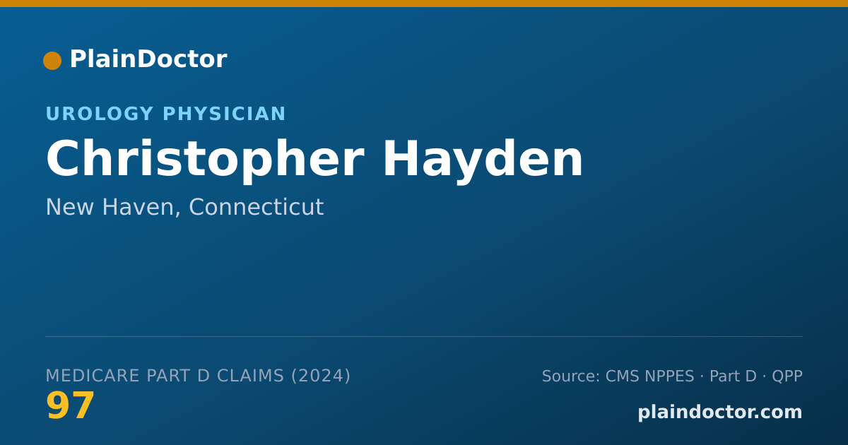Shareable card for Christopher Hayden - Urology Physician, New Haven, CT