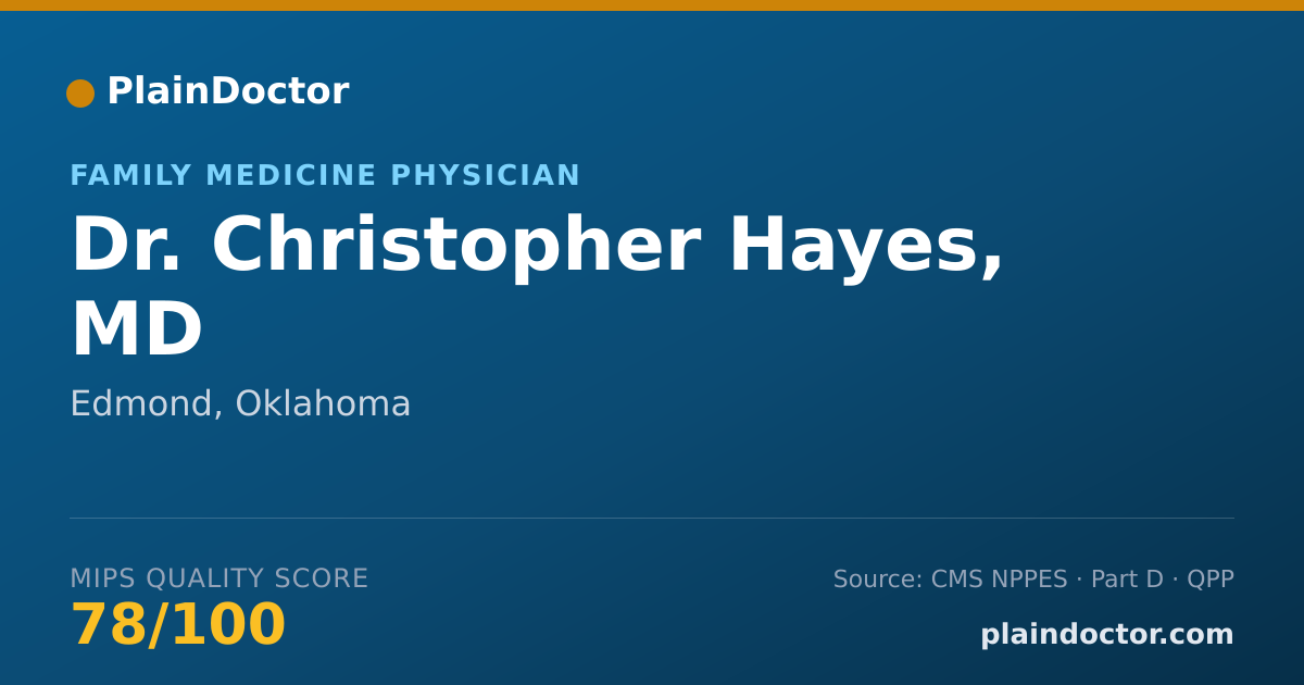 Shareable card for Christopher Hayes, MD - Family Medicine Physician, Edmond, OK