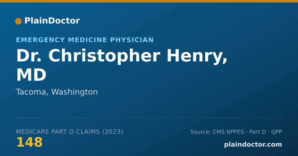 Shareable card for Christopher Henry, MD - Emergency Medicine Physician, Tacoma, WA