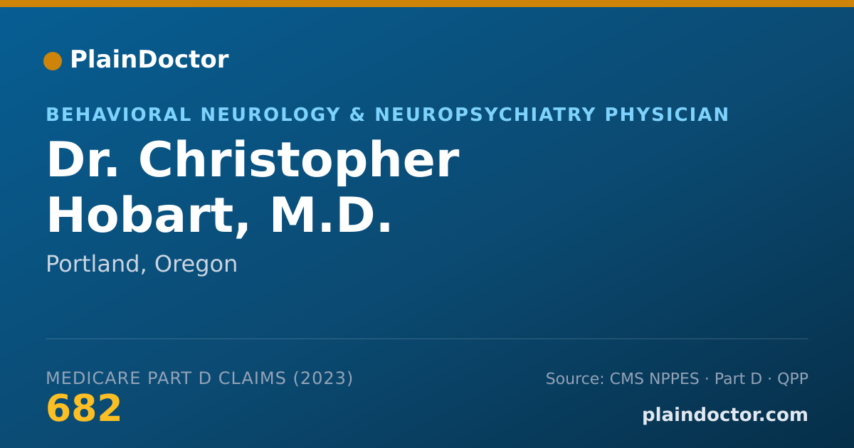 Shareable card for Christopher Hobart, M.D. - Behavioral Neurology & Neuropsychiatry Physician, Portland, OR
