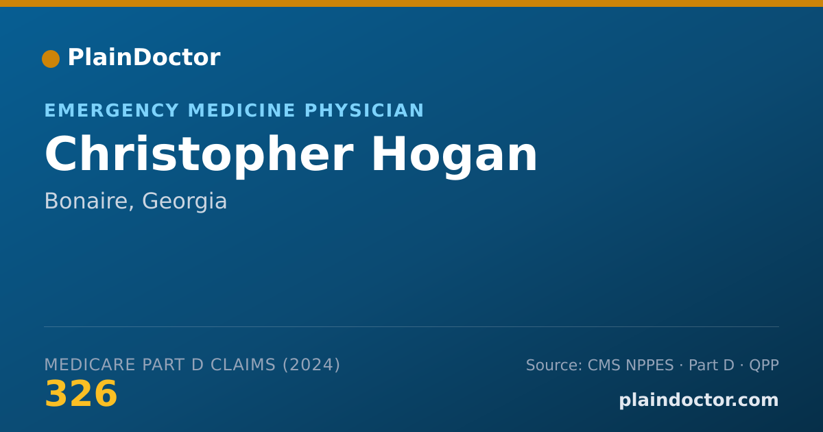Shareable card for Christopher Hogan - Emergency Medicine Physician, Bonaire, GA