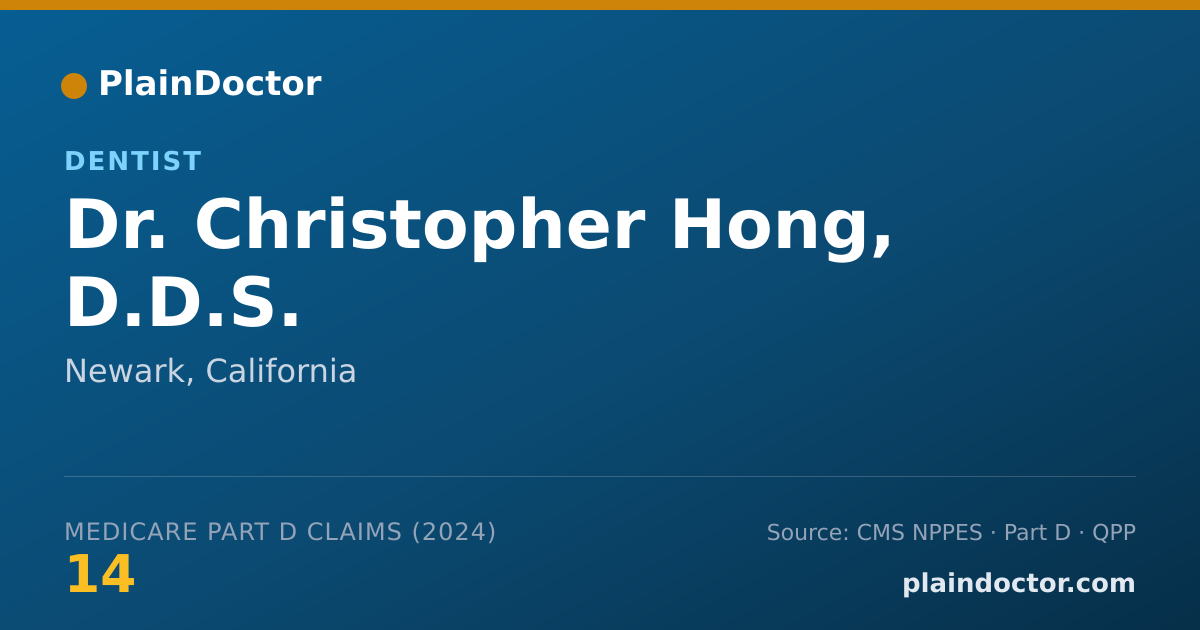 Shareable card for Christopher Hong, D.D.S. - Dentist, Newark, CA
