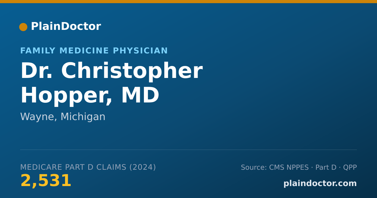 Shareable card for Christopher Hopper, MD - Family Medicine Physician, Wayne, MI