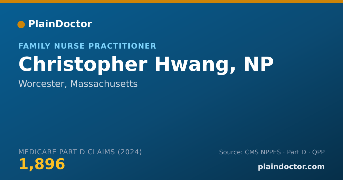 Shareable card for Christopher Hwang, NP - Family Nurse Practitioner, Worcester, MA
