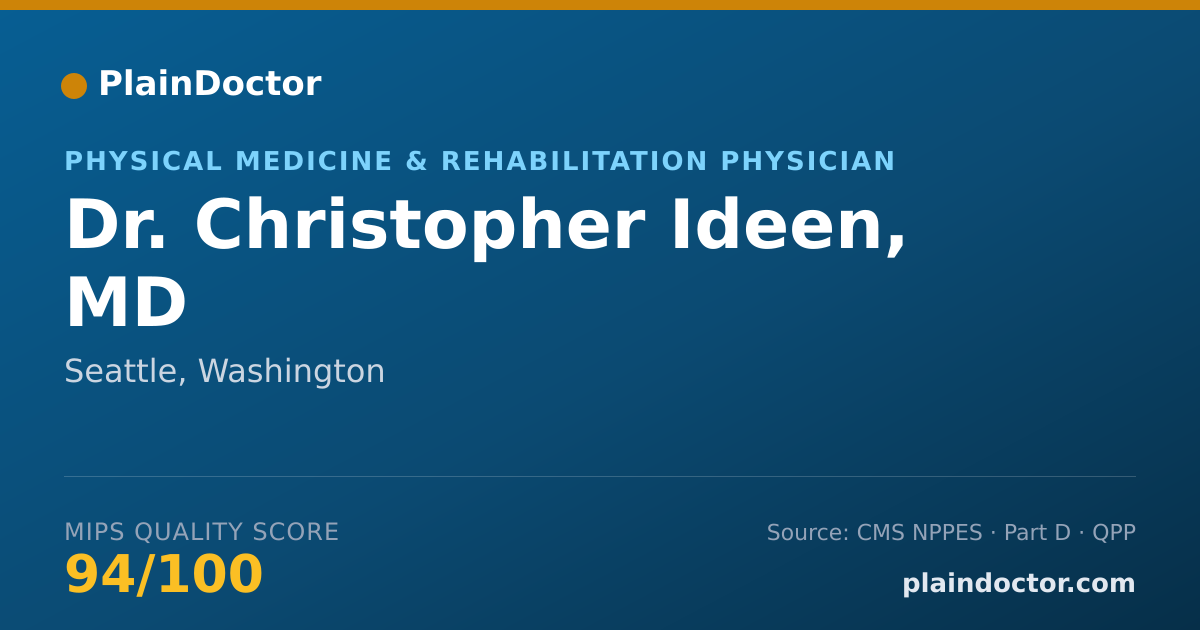 Shareable card for Christopher Ideen, MD - Physical Medicine & Rehabilitation Physician, Seattle, WA