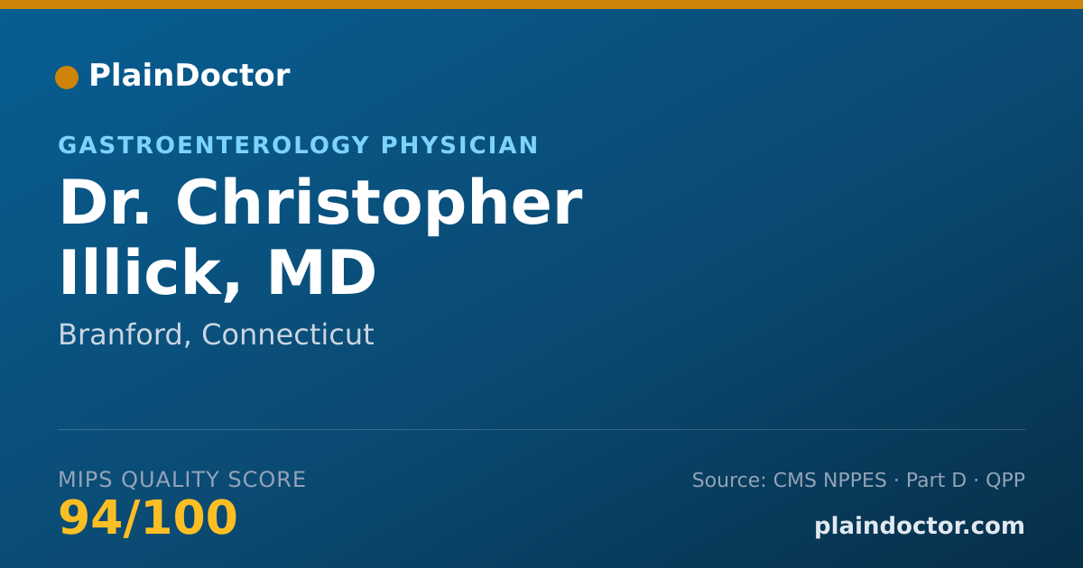 Shareable card for Christopher Illick, MD - Gastroenterology Physician, Branford, CT