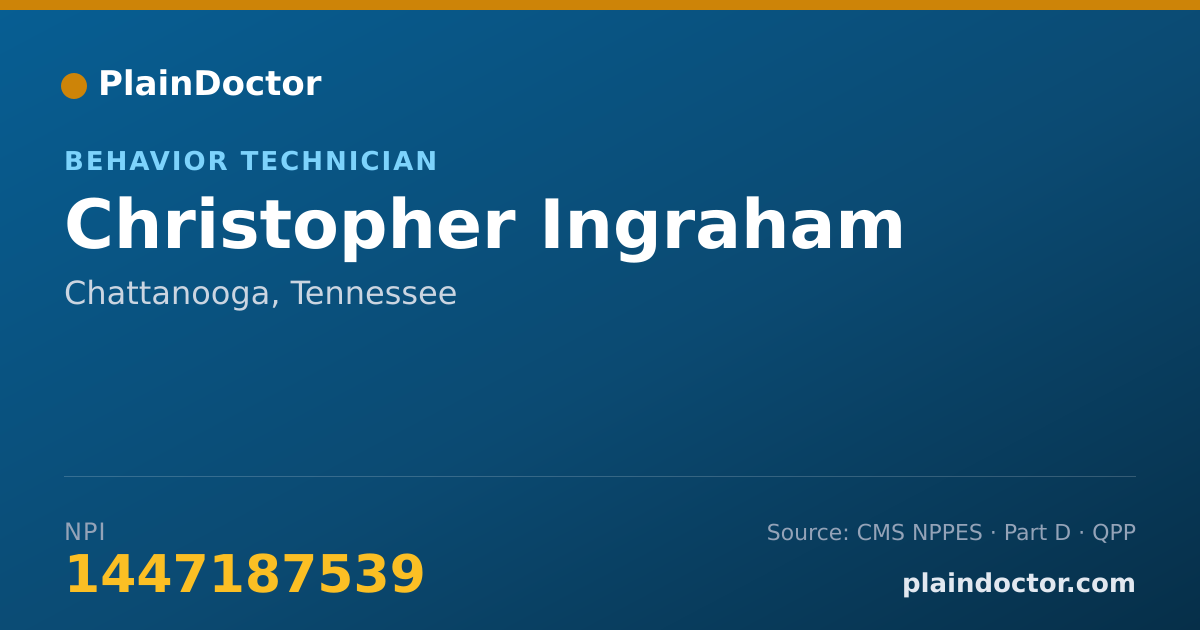 Shareable card for Christopher Ingraham - Behavior Technician, Chattanooga, TN