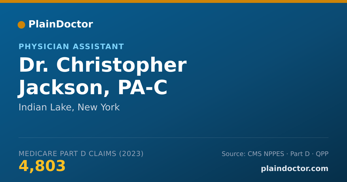 Shareable card for Christopher Jackson, PA-C - Physician Assistant, Indian Lake, NY
