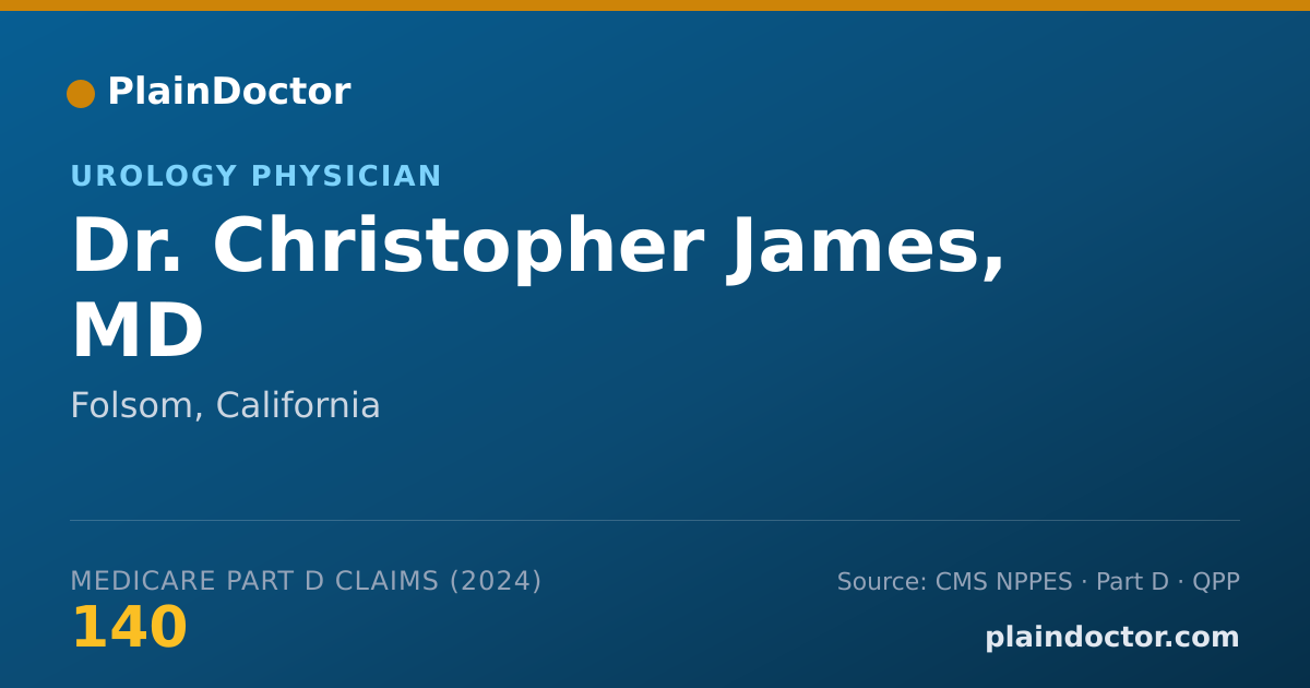Shareable card for Christopher James, MD - Surgery Physician, Folsom, CA