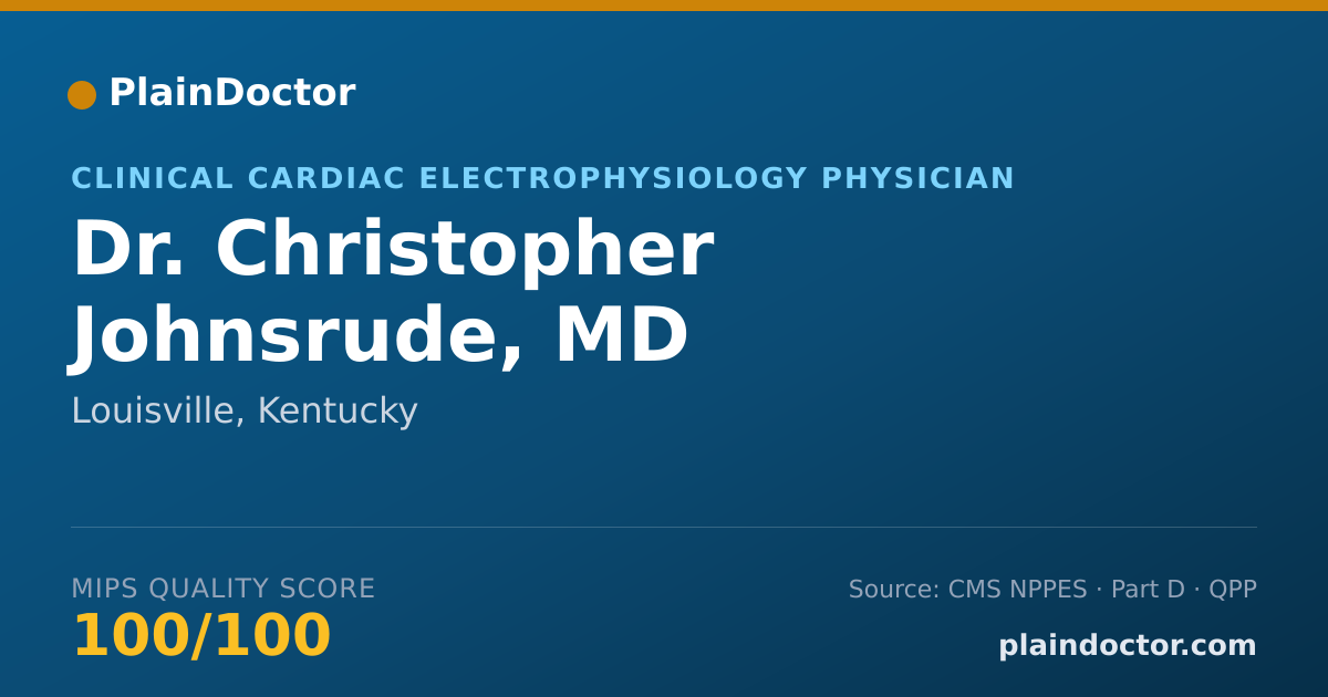 Shareable card for Christopher Johnsrude, MD - Clinical Cardiac Electrophysiology Physician, Louisville, KY