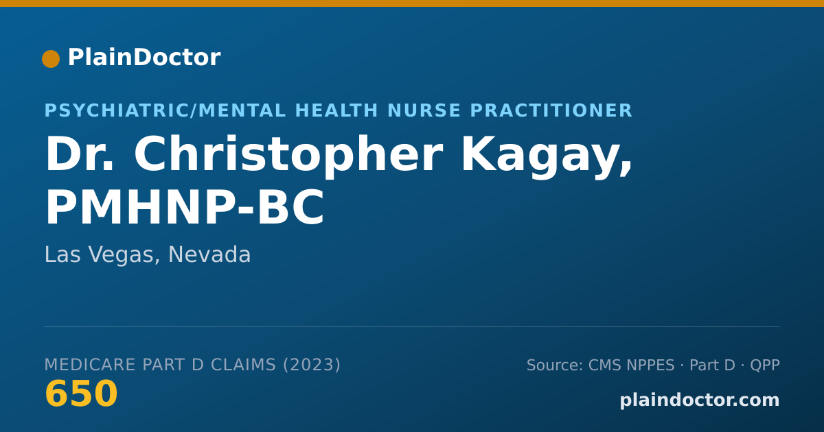 Shareable card for Christopher Kagay, PMHNP-BC - Psychiatric/Mental Health Nurse Practitioner, Las Vegas, NV