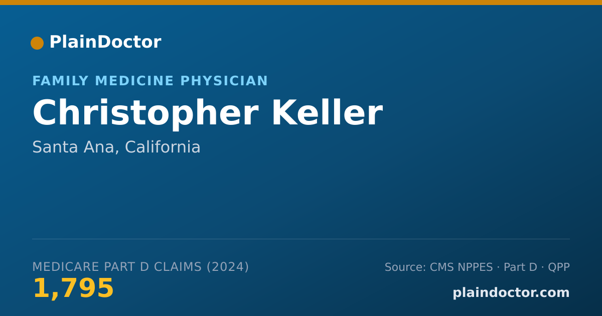 Shareable card for Christopher Keller - Family Medicine Physician, Santa Ana, CA
