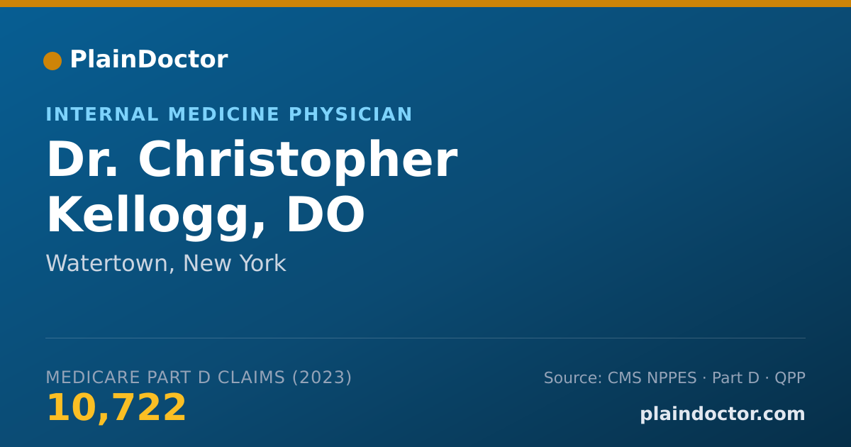 Shareable card for Christopher Kellogg, DO - Internal Medicine Physician, Watertown, NY