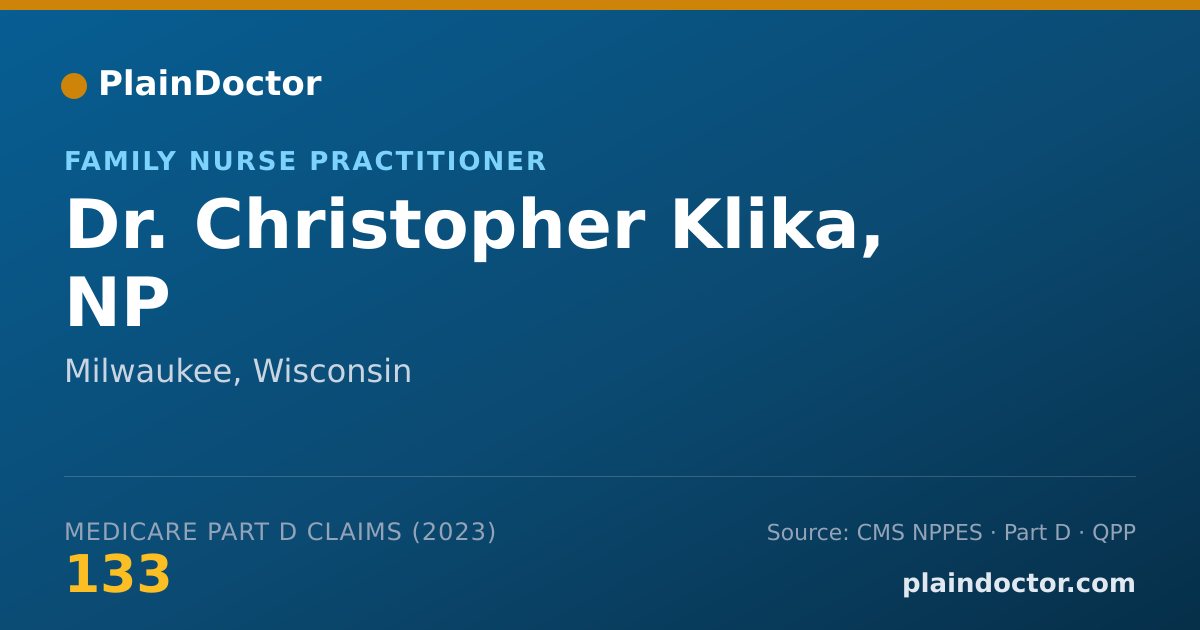 Shareable card for Christopher Klika, NP - Family Nurse Practitioner, Milwaukee, WI