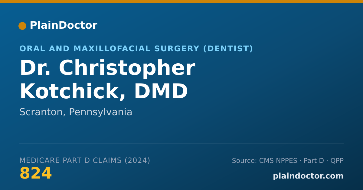 Shareable card for Christopher Kotchick, DMD - Oral and Maxillofacial Surgery (Dentist), Scranton, PA