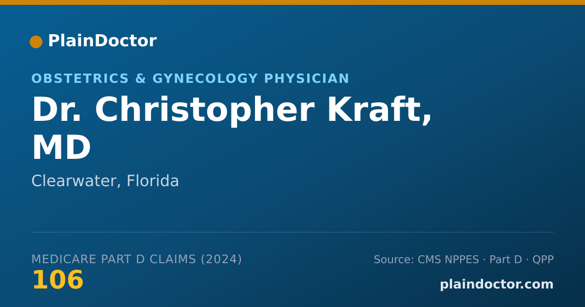 Shareable card for Christopher Kraft, MD - Obstetrics & Gynecology Physician, Clearwater, FL