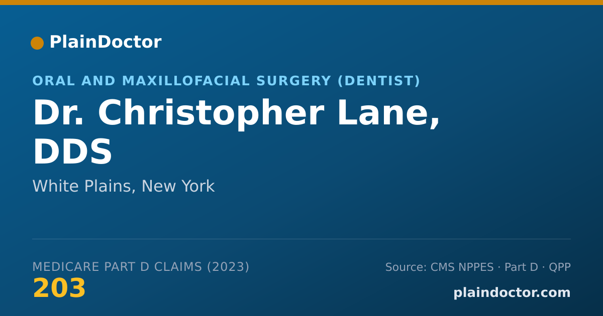 Shareable card for Christopher Lane, DDS - Oral and Maxillofacial Surgery (Dentist), White Plains, NY