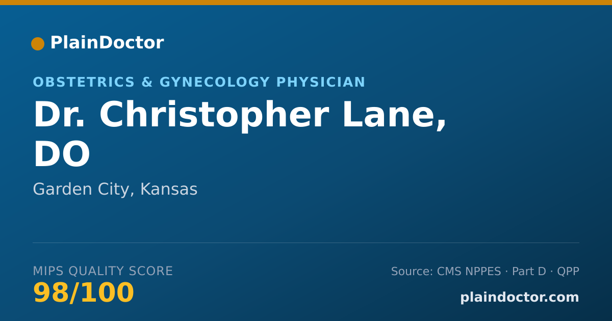 Shareable card for Christopher Lane, DO - Obstetrics & Gynecology Physician, Garden City, KS