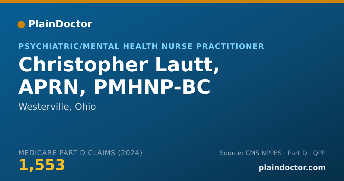 Shareable card for Christopher Lautt, APRN, PMHNP-BC - Psychiatric/Mental Health Nurse Practitioner, Westerville, OH
