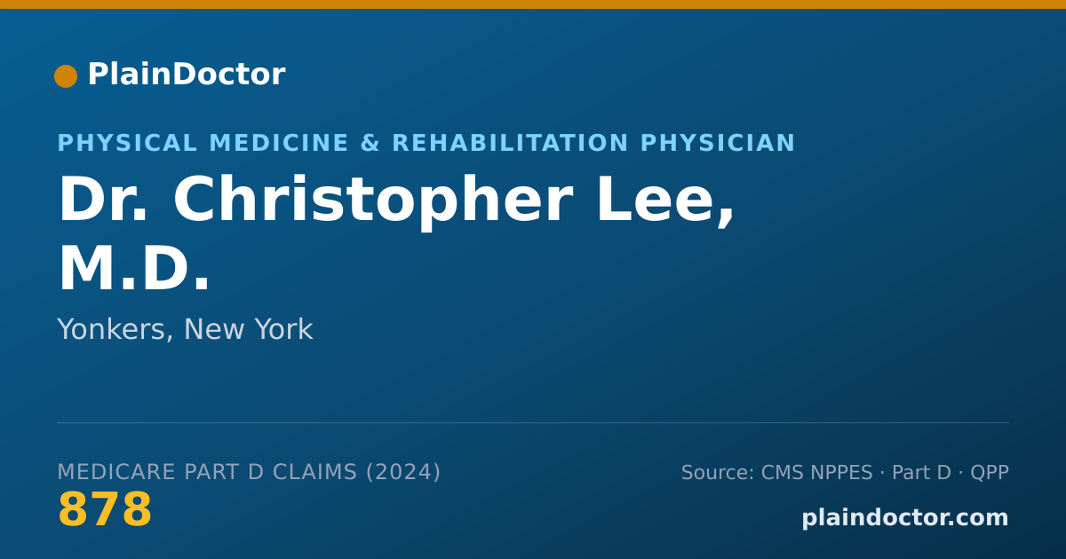 Shareable card for Christopher Lee, M.D. - Physical Medicine & Rehabilitation Physician, Yonkers, NY