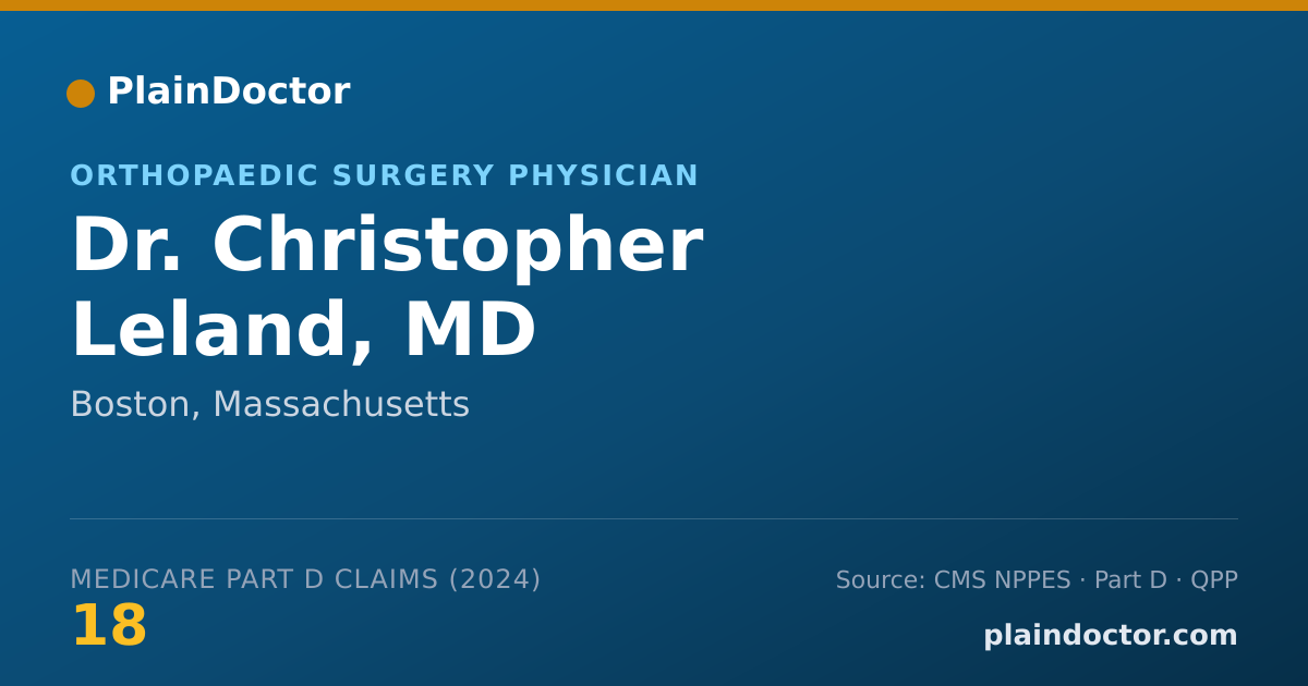 Shareable card for Christopher Leland, MD - Orthopaedic Surgery Physician, Boston, MA