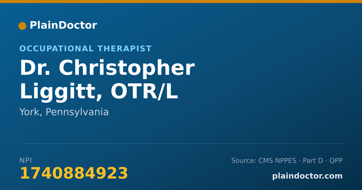 Shareable card for Christopher Liggitt, OTR/L - Occupational Therapist, York, PA