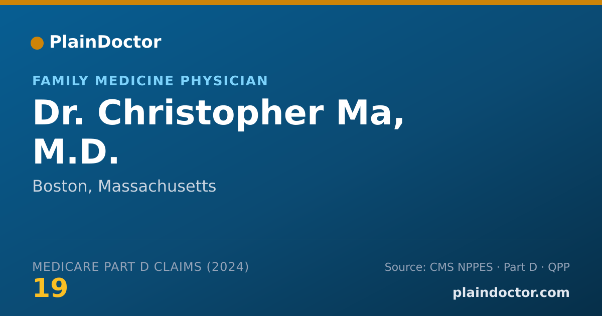 Shareable card for Christopher Ma, M.D. - Family Medicine Physician, Boston, MA