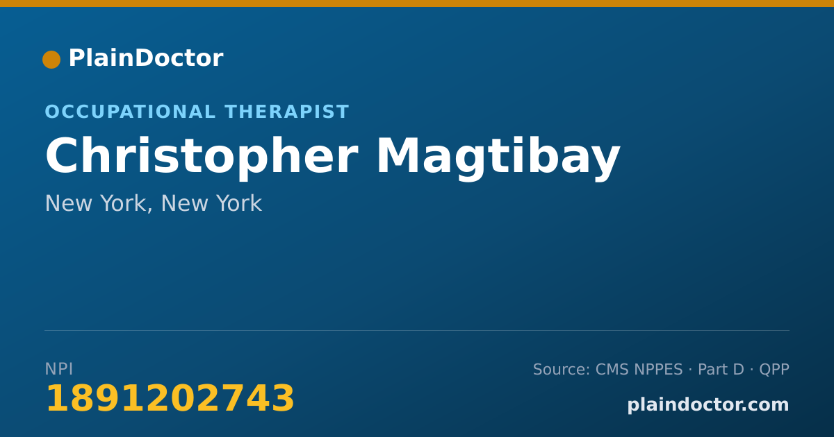 Shareable card for Christopher Magtibay - Occupational Therapist, New York, NY