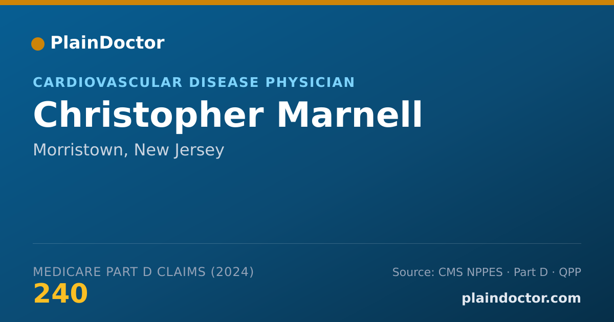 Shareable card for Christopher Marnell - Cardiovascular Disease Physician, Morristown, NJ
