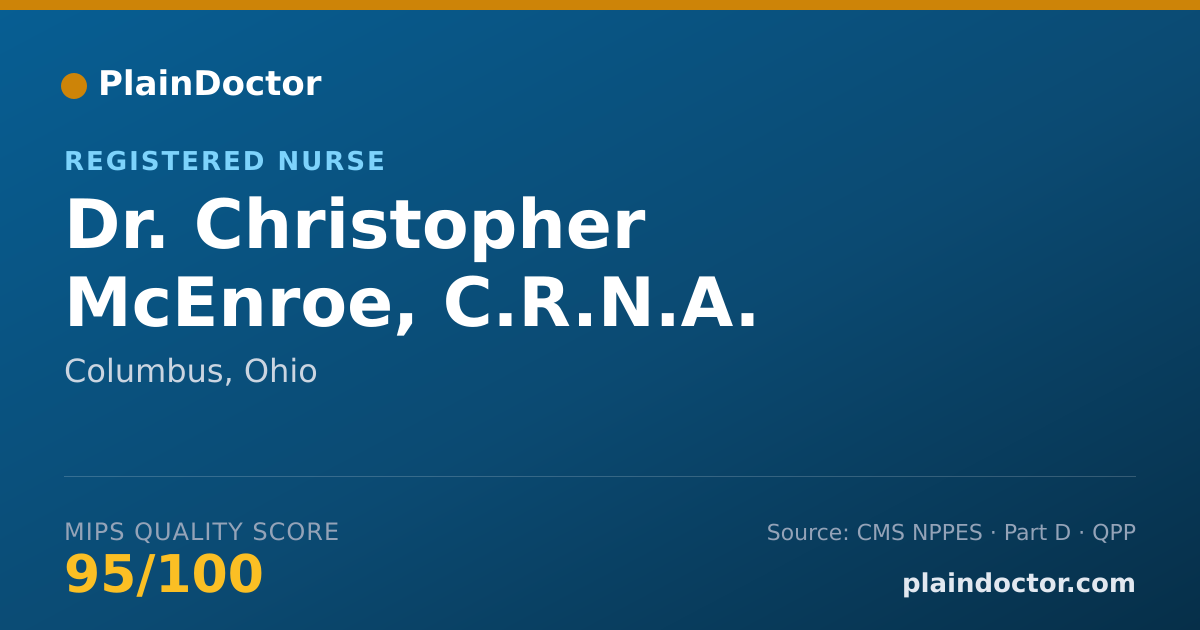 Shareable card for Christopher McEnroe, C.R.N.A. - Registered Nurse, Columbus, OH