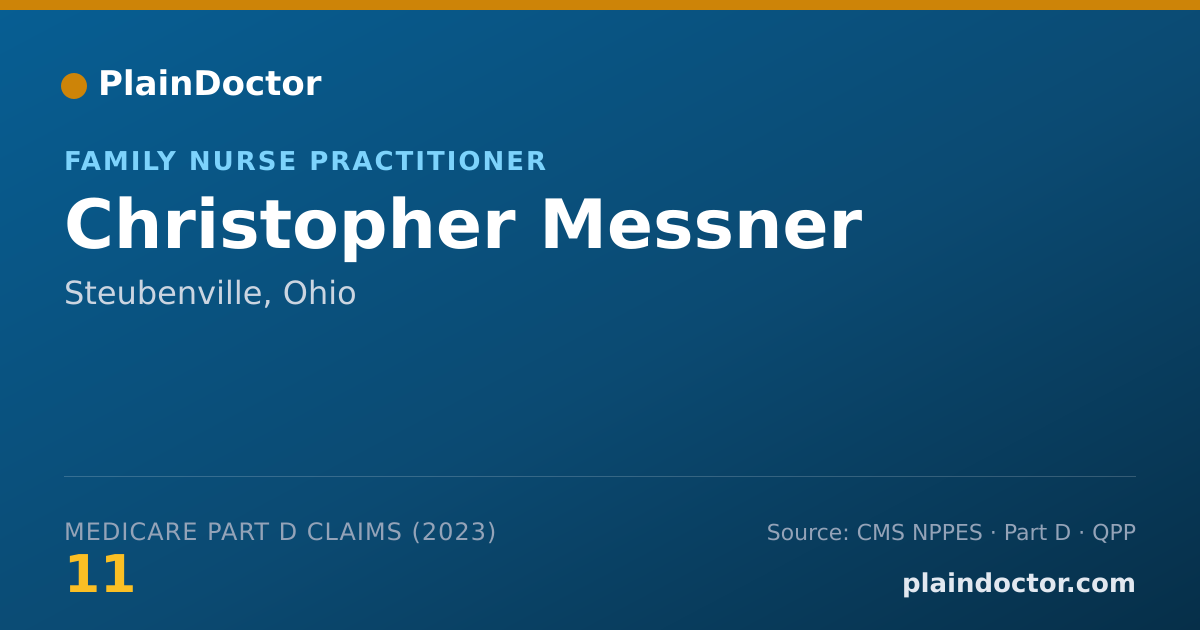 Shareable card for Christopher Messner - Family Nurse Practitioner, Steubenville, OH