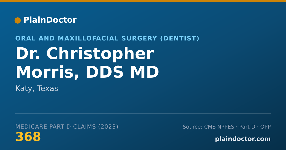 Shareable card for Christopher Morris, DDS MD - Oral and Maxillofacial Surgery (Dentist), Katy, TX