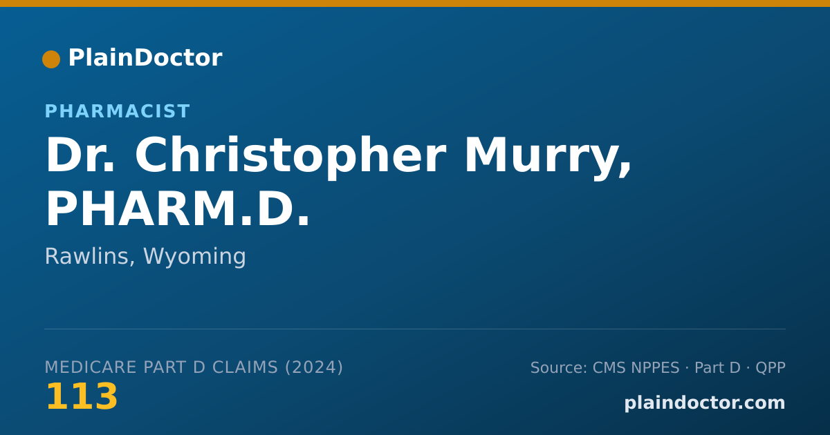 Shareable card for Christopher Murry, PHARM.D. - Pharmacist, Rawlins, WY
