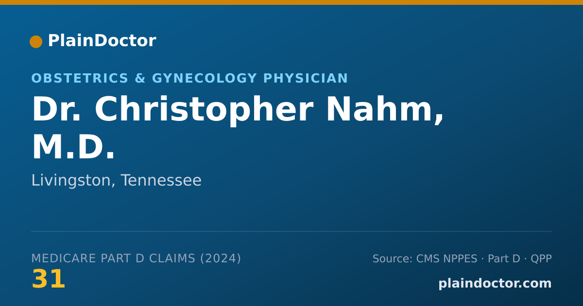 Shareable card for Christopher Nahm, M.D. - Obstetrics & Gynecology Physician, Livingston, TN